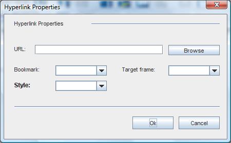 hyperlink dialog