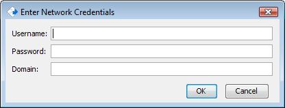 Enter credentials dialog