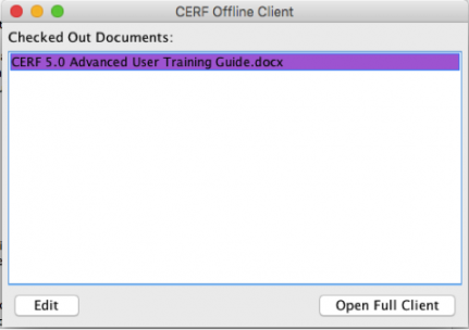 CERF offline client