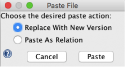 Paste file