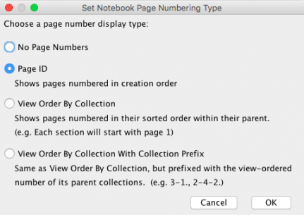 Set Notebook Numbering