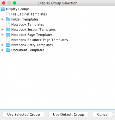 Display group selection