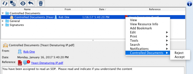 Controlled document notificiation