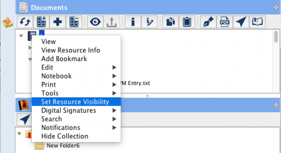 Right-click Collection
