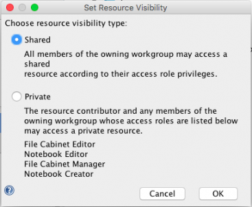 Set Resource Visibility