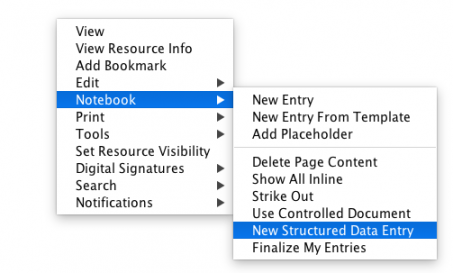 Right-click add new Structured Data