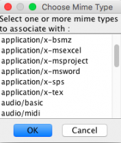 Choose MIME Type