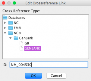 Edit crossreference link