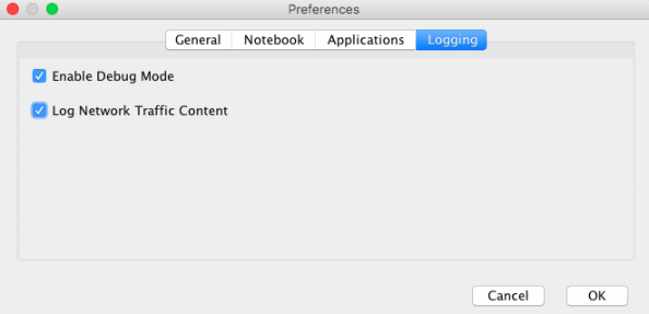 Logging Preferences