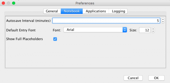 Notebook Preferences
