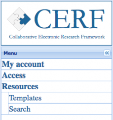 Web client resources menu