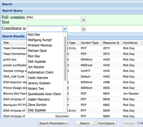 Select parameter detail