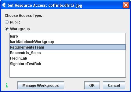 Set resource access