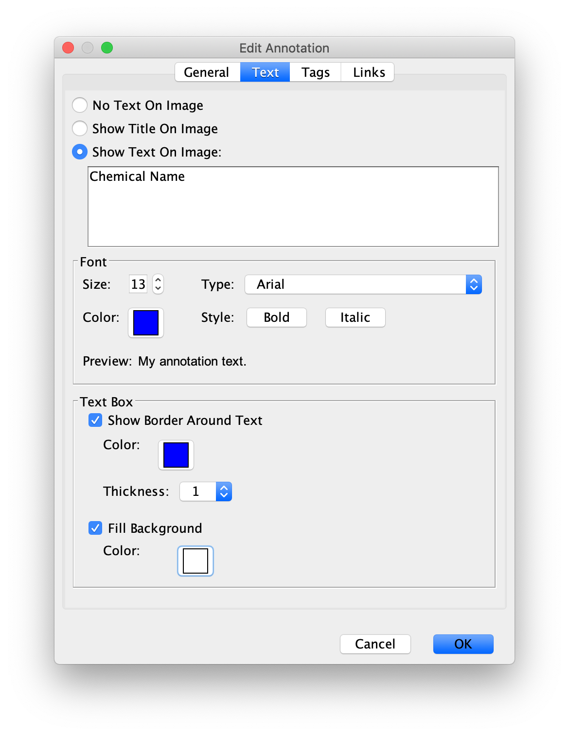 Edit Annotation Text