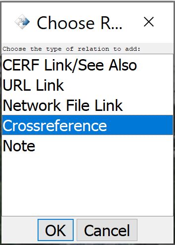 Select Crossreference